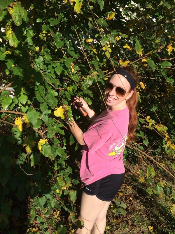 Robyn4Queen's tweet photo. Check out @robynbig working hard at the service day!! Log on to uconnect &amp; VOTE Robyn now!! 💛💙👑 #UCOhomecoming http://t.co/EsAbGJiRFf