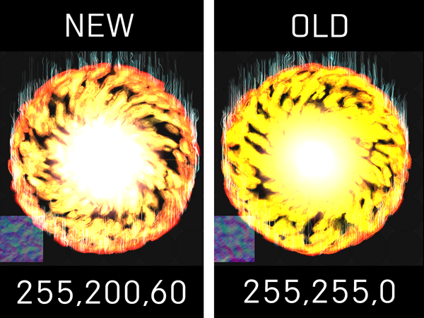 Pentavera's tweet photo. Just rebalanced colors for new project. See how the right looks nasty and unnatural, no more of that. #Gamedev http://t.co/x4EVIcOBXj