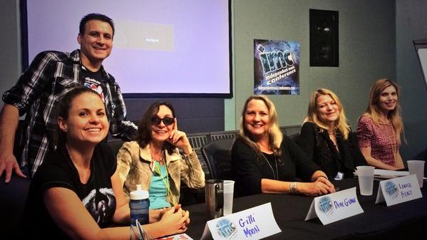 Always a highlight, the Women in Music panel @gillimoon @debegunn <a href="/soundflo/">Lenise Bent</a> <a href="/kotleen/">Kathleen Wirt</a> <a href="/annetteconlon/">annette conlon ⓥ🌱💚💙</a> #imcla2014