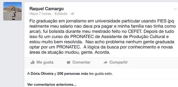 raquelcamargo's tweet image. Pronto, desabafei. #DebateDaGlobo #Dilma13 #Pronatec