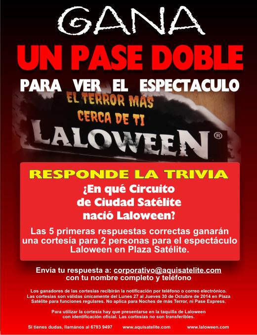 cdsatelite53100's tweet photo. Con esta nueva Trivia de seguro ganas una cortesía doble para el show de terror de @LaloweenOficial @mjastronaut http://t.co/fNUBTPSKC7"