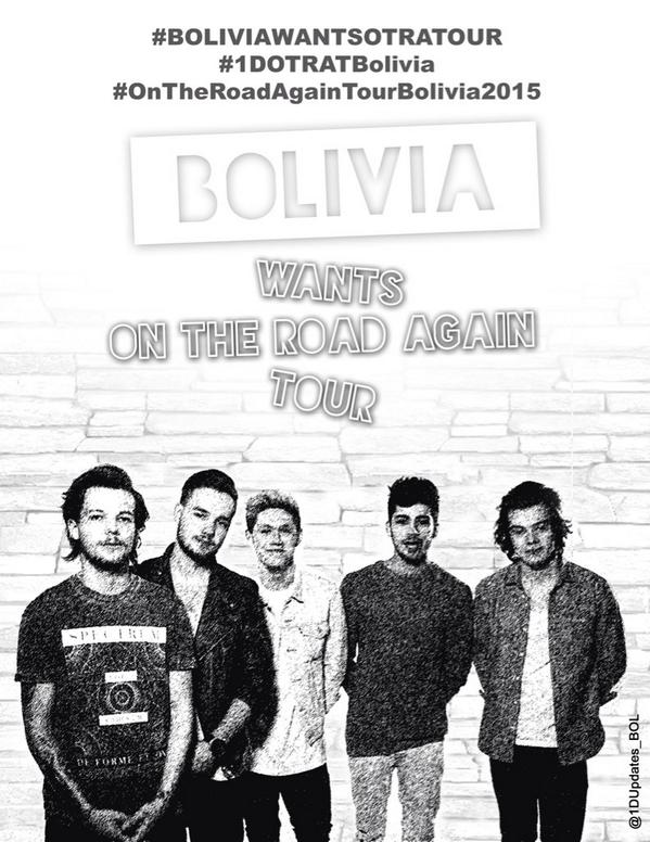 1DZUpdates_BOL's tweet image. Twitteemos !! 

#BoliviaWantsOTRATour 
#OnTheRoadAgainTourBolivia2015 
#1DOTRATBOLIVIA