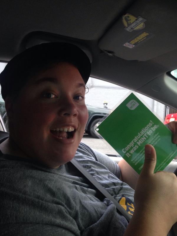 UVMAmber's tweet photo. @JetBlue #minthunt wasn't sure I was gonna get one, til I saw this chillin at #spot16. 329681412 it's been a fun day http://t.co/joWyz95zEL