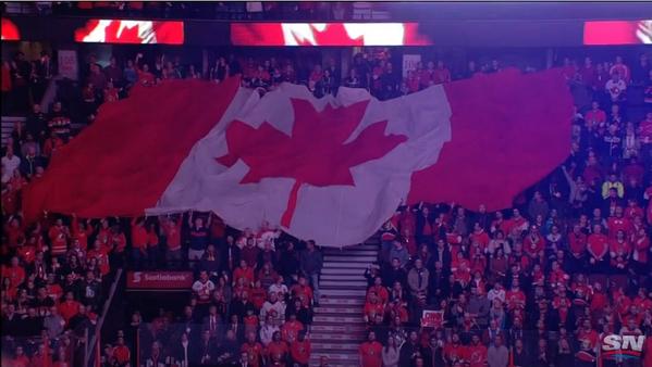 ICYMI: Toronto, Montreal, and Ottawa delivered a powerful coordinated pre-game ceremony. ow.ly/Dl63r