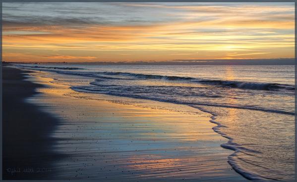 philstith's tweet image. Recent sunrise photographed while surf fishing at Emerald Isle, NC.