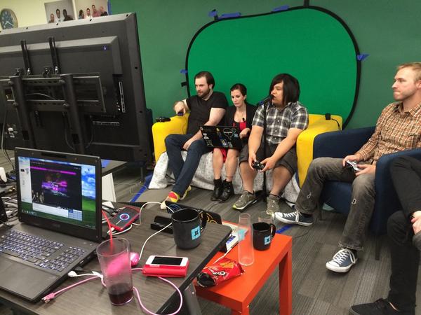 ExtraLifeATX's tweet photo. The gang's all here!! @GamingDayOrg #extralife14 stream http://t.co/4I6Dq55qyU @wpengine http://t.co/gzN6HB2sQq