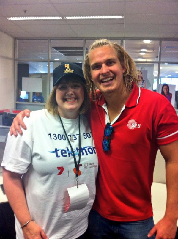 kidscancercure's tweet photo. Woody taking calls! @929 @Telethon7 #telethon7 #TheTelethonAdventurers #ringnow ☎️ http://t.co/ayd13WA2Jk