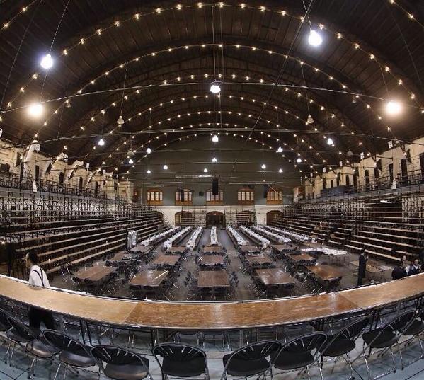 Thousands Satmar Chasidim Ready For Big Wedding On Sunday In NYS Armory, The Hall Prepared 12 Shtuk Parenches. Photo: