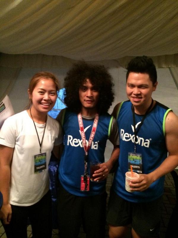 teammagkapatid's tweet photo. Sprint-repeat? Earlier at #RexonaRunToYourBeat . Thank you for having us! :) #AmazingRacePHILIPPINES http://t.co/t1tHcS9Wga
