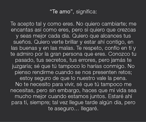 Te amo...