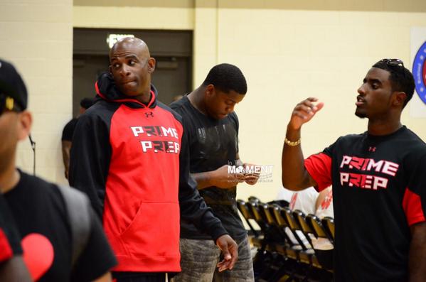 InTheMomentPics's tweet photo. @DeionSandersJr &amp; @DeionSanders at the 3rd annual @PrimePrepAth event. Thank you @NinaZavalaGroup for the invite! http://t.co/8ct8xzBsxH