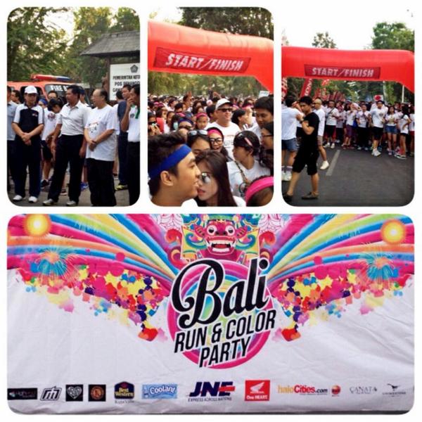 JNE_ID's tweet photo. Acara Bali color run start 06 :00 s/d 10:00. Event ini hadiri WaGub Denpasar. #balicolorrun http://t.co/FvheIangcr
