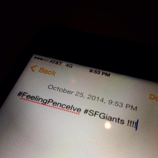 Let's do this! #OctoberTogether #HunterPence #sfgiantsfans Y E S