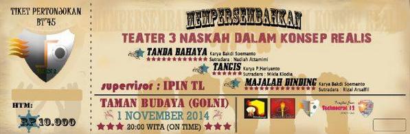 dedypenghulu's tweet photo. #PentasTeater by: @Bengkelteater45 @SMKN2Palu | tgl 1/11/2014 | pkl 20.00 WITA | di GOLNI TamanBudaya | HTM: 10rb | http://t.co/a0fwPjZlvn