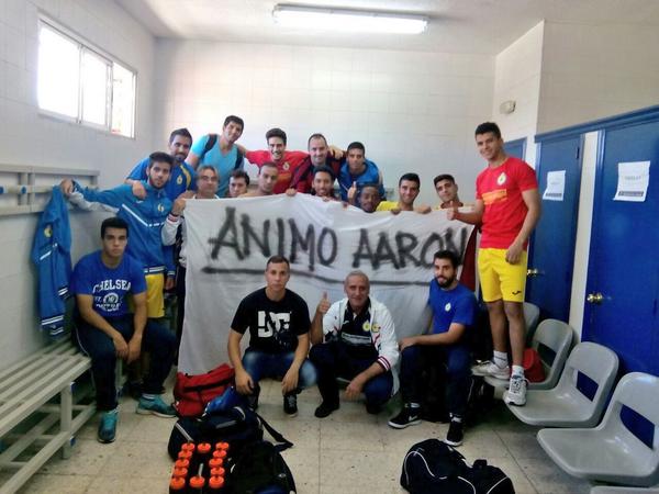 Getafe_Atletico's tweet photo. El Senior envia todo su apoyo a @rubio97ymas y deseamos que tengas una pronta recuperacion #AnimoAaron http://t.co/oRfdMnxjGB
