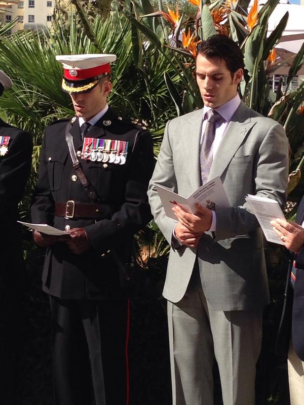 Henry Cavill News on X: EXCLUSIVE: Henry Cavill and his brother Nik at  Royal Marine Service ahead of Freedom of Gibraltar Parade.   / X