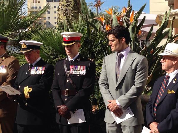 Henry Cavill News on X: EXCLUSIVE: Henry Cavill and his brother Nik at  Royal Marine Service ahead of Freedom of Gibraltar Parade.   / X