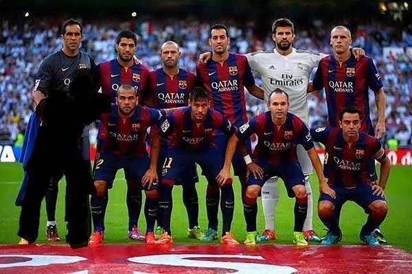 FootballFunnys's tweet photo. Barcelona line-up last night http://t.co/DzyKLSZsbZ