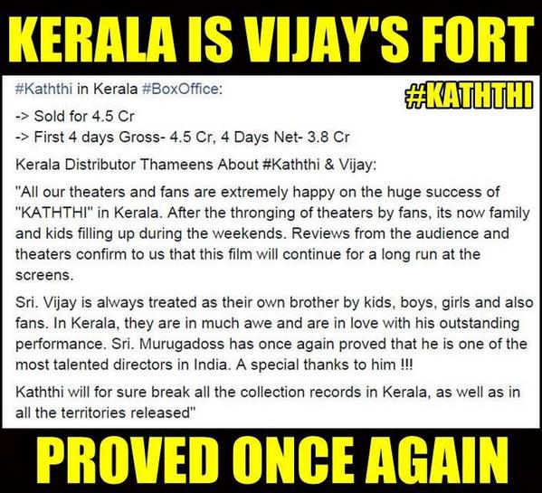 Kaththi_Fans's tweet photo. #KATHTHIRewritesHistory http://t.co/9g9LwsZ73k