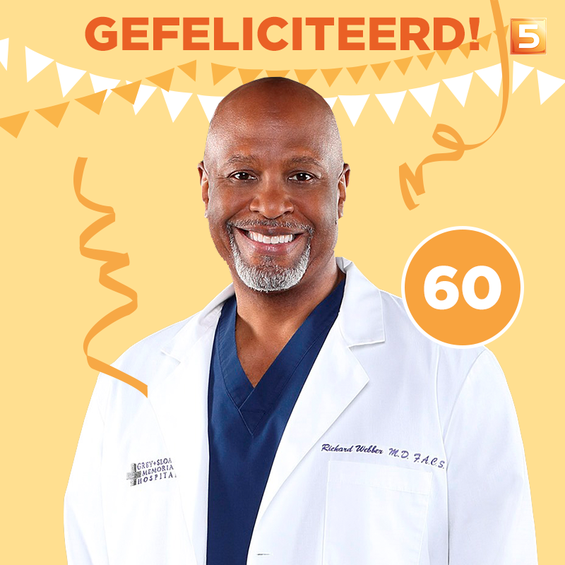 Acteur James Pickens Jr. (Dr. Webber van is vandaag jarig! Happy birthday!  