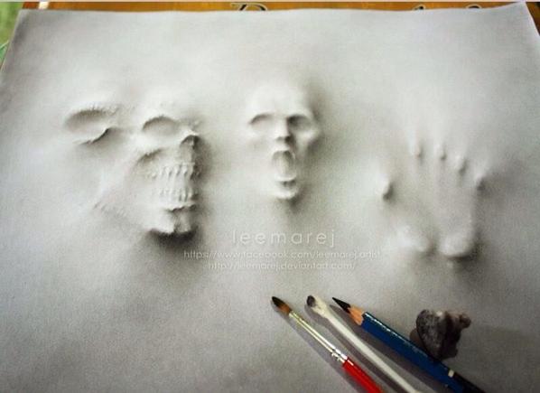 Gareb111's tweet photo. رسومات مذهله ثلاثية الأبعاد بقل�� الرصاص ! http://t.co/y74BKh6oGV