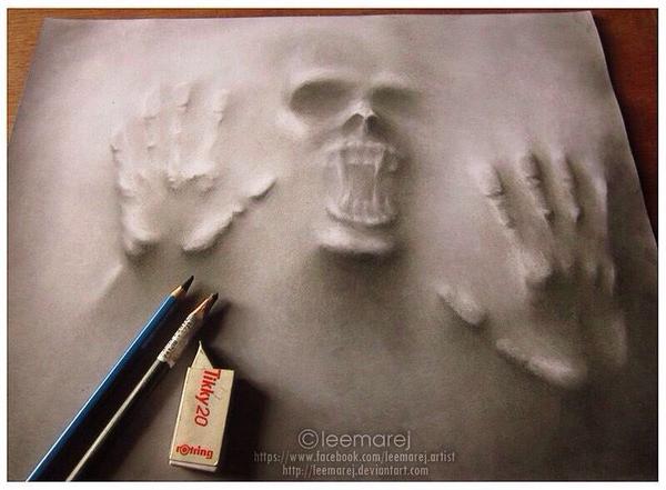 Gareb111's tweet photo. رسومات مذهله ثلاثية الأبعاد بقل�� الرصاص ! http://t.co/y74BKh6oGV