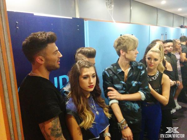 TheXFactor's tweet photo. It's a waiting game for the #XFactor finalists. Who'll be leaving next? 
Find out tonight. 8pm. @ITV. #XFactorResults http://t.co/c3R4to6tfG