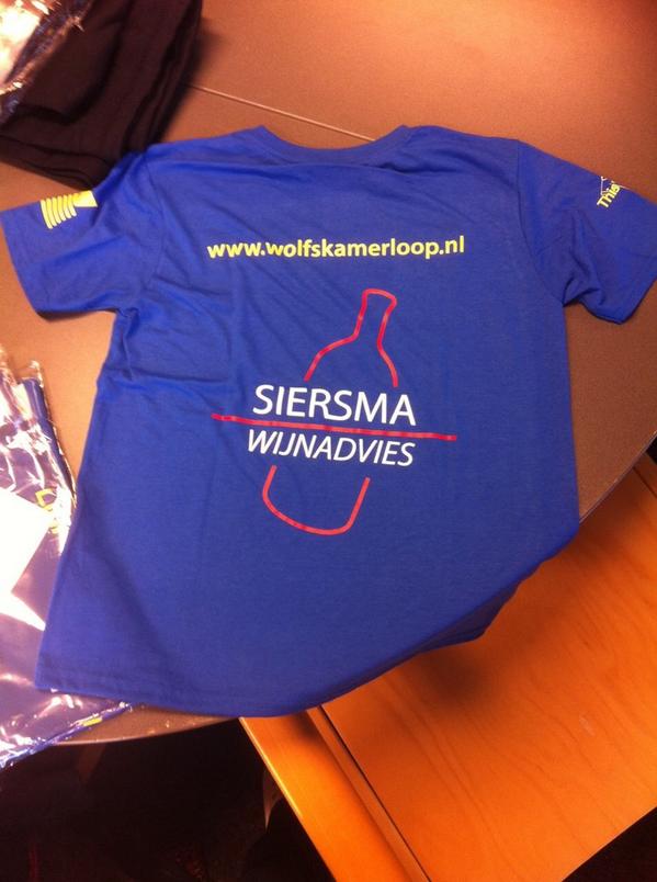 wijnadvies's tweet photo. Vandaag doet er ook een team-Siersma mee met de #wolfskamerloop http://t.co/6BMcSv4T1q