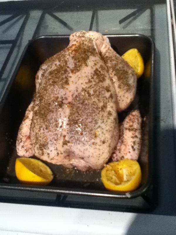 Im_Lou_1978's tweet photo. Get ya meat out Sunday....... Lemon and garlic... With a herb covering... ππ·π·π·#NotArfMate @kittie_lfc25 ahahah xx http://t.co/54LaIImOHm