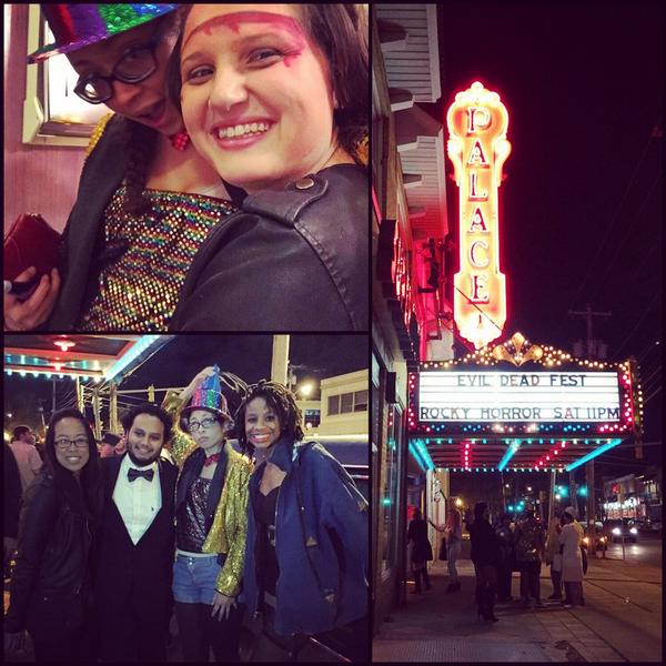 charisselpree's tweet photo. #COM346 at #RockyHorrorPictureShow! Excited to talk about visibility and representation via old interactive media! http://t.co/mQTNSul2QR