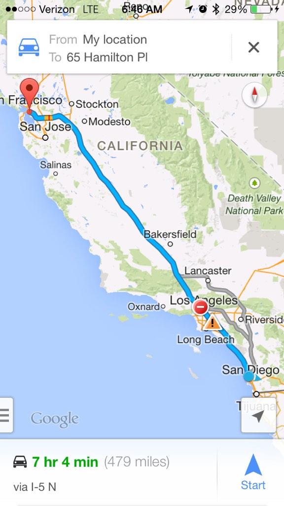 C'est parti pour 7h de route plus arrêt pipi !!