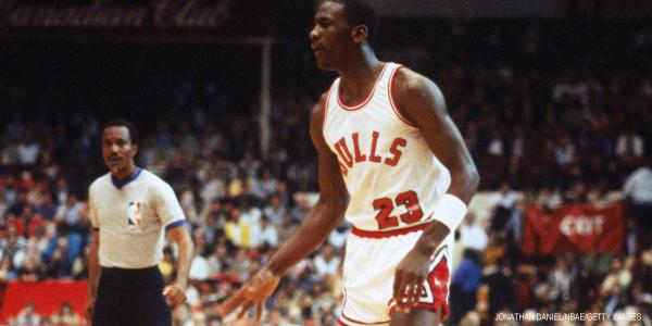 NBA's tweet photo. MT @chicagobulls: 30 years ago today, Michael Jordan made his debut. Historical perspective: http://t.co/UUWlVAwmNT http://t.co/3Q5V1XNmxt