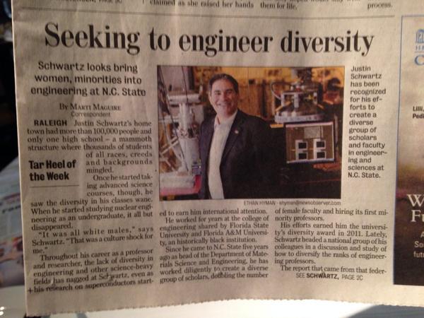 paigeelawrence's tweet photo. Schwartz at NCS becomes head of his dep. and hires 2x # of female faculty and the U's 1st minority profs #AllHaiders http://t.co/YpFbkwQC8N