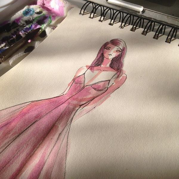 cclewisnyc's tweet photo. #fashionillustration #watercolors #pink #blogspot #instafashion #fashionart #art #instaart #drphmartins #prismaco... http://t.co/mSMFpKLrg6