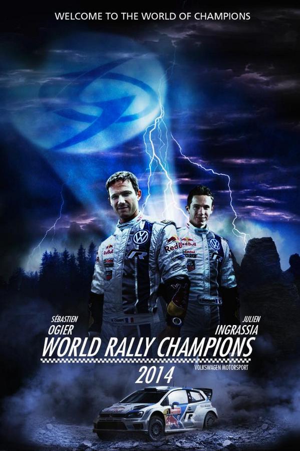 Congratulations <a href="/SebOgier/">Sébastien Ogier</a> - double <a href="/OfficialWRC/">FIA World Rally Championship</a> World Champion: win.gs/1spLY52 #WRC #newsuperhero