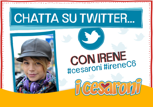MihaelaDorlanOF's tweet photo. Siete impazienti di chattare con Irene oggi? Stasera sarà con noi! Gli hashtag ufficiali sono #cesaroni e #Irenec6 :) http://t.co/PMMoS5swyd