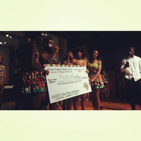 ASU2VCU's tweet photo. Congratulationss to the Black Mambas  @ASA_GMU for taking 1st place at the ASU Dance Competition! Y'all are amazing! http://t.co/ipjY6XxlDi