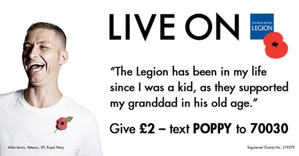 PoppyLegion's tweet image. Funds raised by #PoppyAppeal enable us to help wounded Service men and women to #LiveOn bit.ly/1tQwnD8