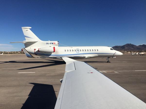tcrawford's tweet image. Beautiful Falcon parked next to us. #Vegas #ibmimpact #ricon #avgeek