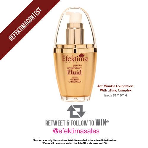 efektimasales's tweet photo. RT &amp; Follow to #win @efektimasales Anti Wrinkle Foundation! Ends 31/10. #London only #giveaway. Use #efektimacontest http://t.co/5vOMLjY6zz