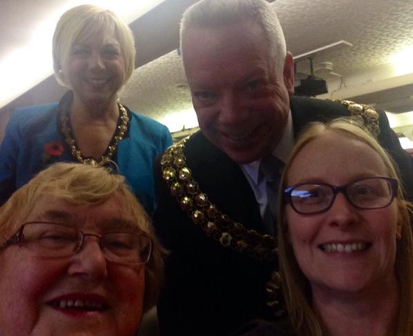 margeainsley's tweet photo. And here's our @contact_teas mayoral selfie w/The Mayor of Bolton Cllr Martin Donaghy @boltoncouncil #powerofcontact http://t.co/m0Z1aU1Xii