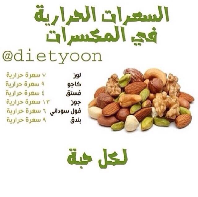 Shiekhah B D En Twitter السعرات الحرارية في المكسرات لكل حبة صحة صحتك صحتك تهمنا Http T Co Urkil79ka5