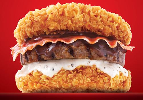 tiwyf's tweet photo. KFC Zinger Double Down King http://t.co/yJDmsYAIab http://t.co/PQf0vnLoyi