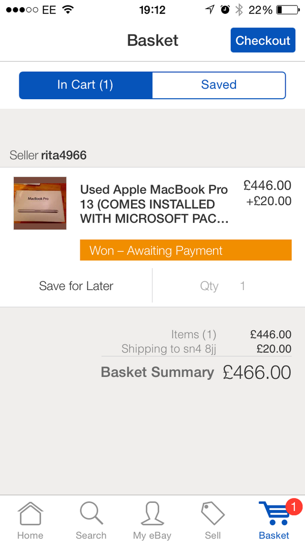 JDixon111's tweet photo. The awkward moment when you accidentally buy a Mac on eBay ! #ebaydrama http://t.co/VrPRUBZBNm