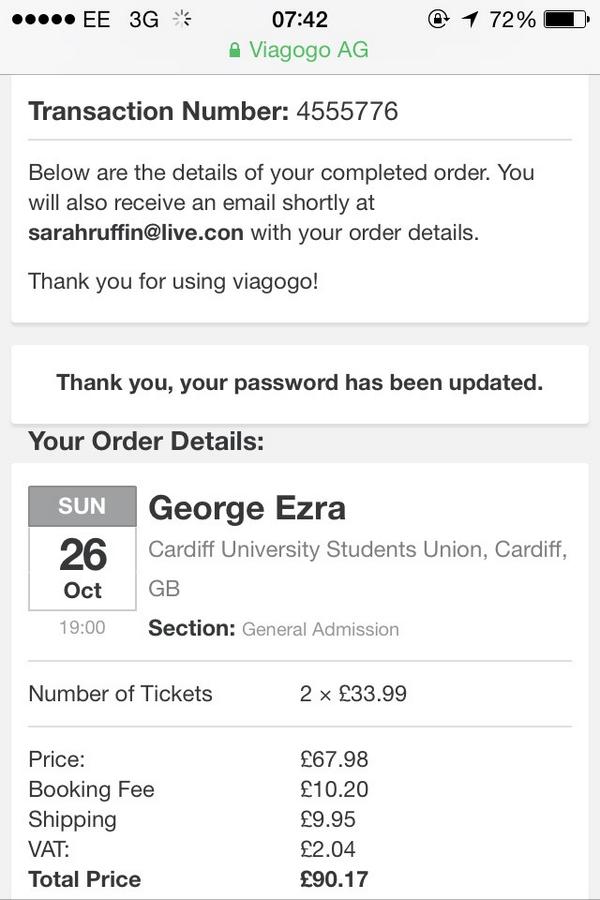 SaraRuf's tweet photo. @viagogo Bought tickets through your website and he's re-scheduled, no one has informed me, - refund please?! http://t.co/4KOtRQi9KS