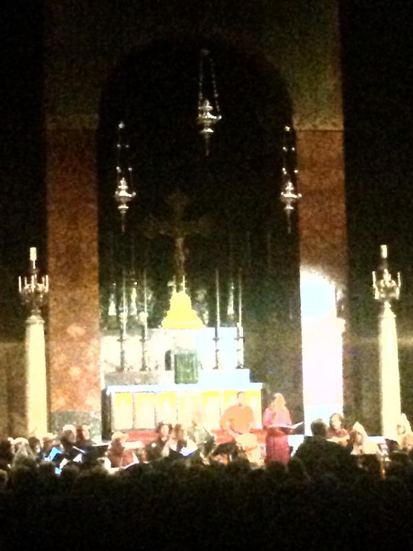 We're at it again! This time with our very own BREMF Community Choir. What fun - a stage full of peasants!