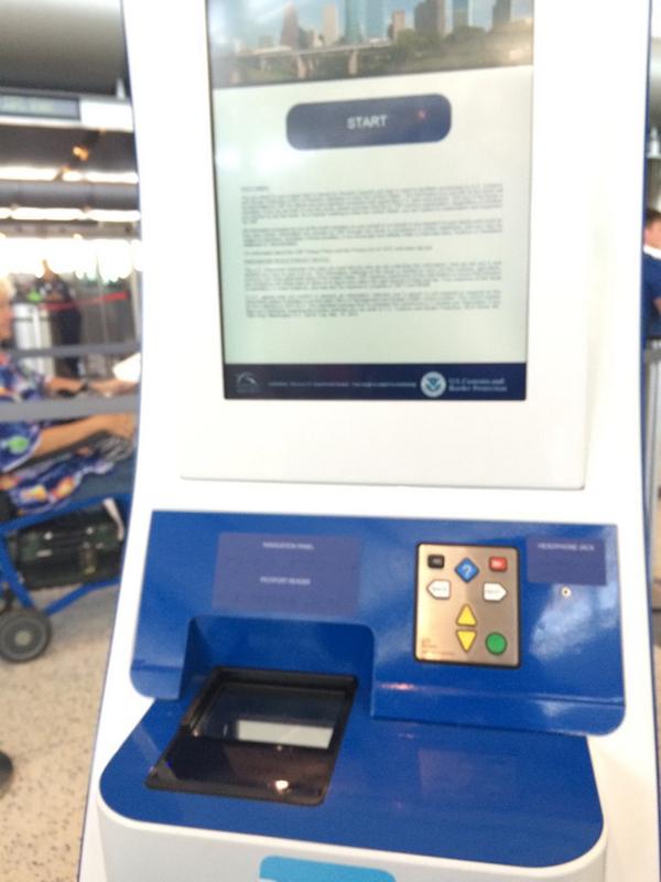 rwang0's tweet photo. PRIVACY ALERT. Customs and border patrol putting up self service kiosks that take your photos on entry #privchat http://t.co/6ctdoTLv6P