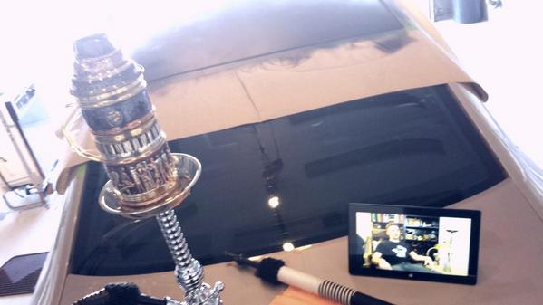 casablancahl's tweet photo. Plasti-dipping the car, smoking a pipe and hanging out with @Hookah__ . #Hookah http://t.co/OGP2h2BLVA