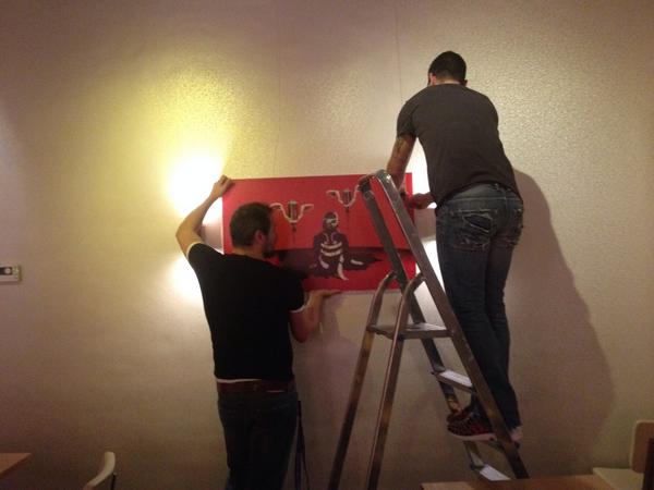 KimvanErp's tweet photo. Eindelijk is het zover! #wol75 #kunst bij @Prikkels024. Trots op m'n menneke http://t.co/oCUr1x06Nz