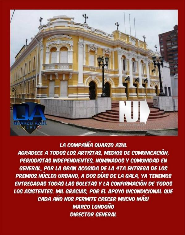 Quarzo_Azul's tweet photo. gracias artistas,club de fans medios de comunicacion mañana sera dia clave en la musica urbana PREMIOS NUCLEO URBANO. http://t.co/Q8TDTpuoXZ